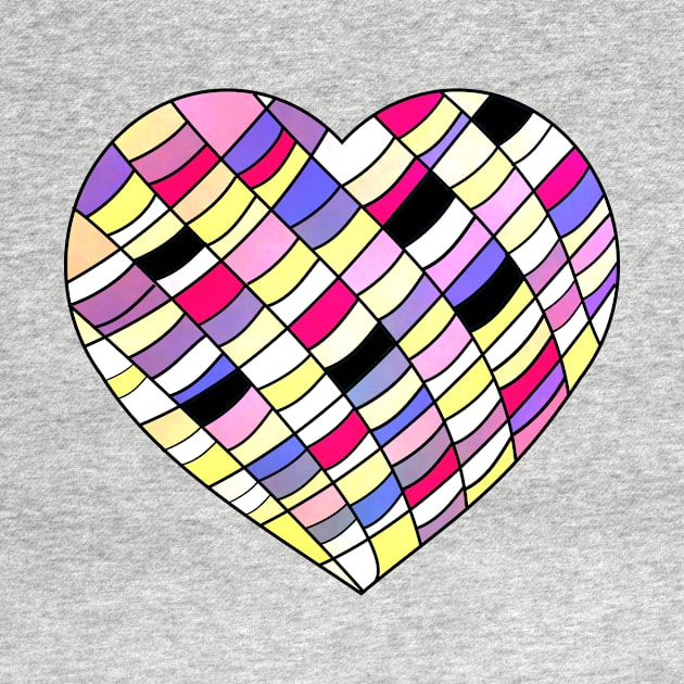 Heart with colorful pieces by cocodes